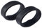 Talk Time Premium Black Leather Watch Strap Keeper Loop 22mm (Pack of 2)