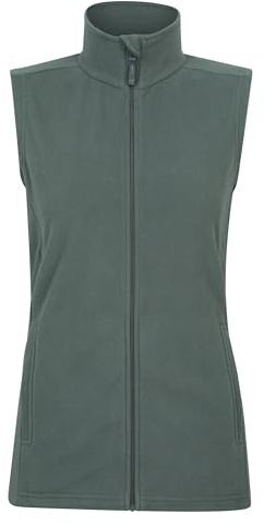 Mountain Warehouse Camber Womens Soft Lightweight Gilet | Ladies Microfleece Bodywarmer with Side Pockets, Sleeveless Thermal Vest for Warmth & Comfort, For Winter, Autumn & Layering