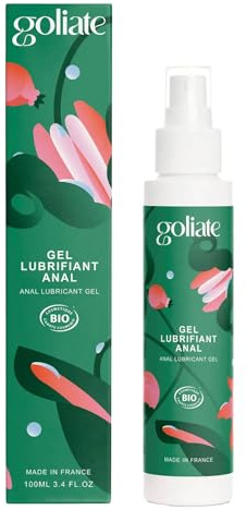 GOLIATE Anal-Gleitmittel - Ultimativer Komfort - Entspannung - Auf Wasserbasis - Anästhetikum - Essbar - Pflanzlich, Vegan und Kompatibel mit Kondomen 100 ML
