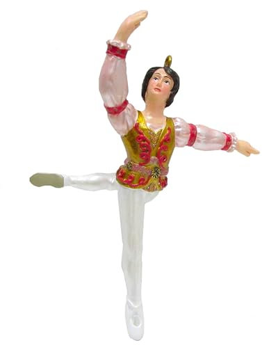 Nutcracker Ballet Gifts, Ballerina Weihnachtsbaumschmuck, Kunstharz, Nussknacker, Ballett-Dekorationen, Weihnachtskugeln für Ferienhausdekoration, 10,2 cm, Prinz Ballerina