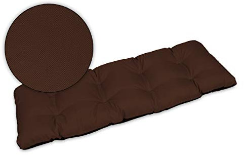 SuperKissen24. Sitzkissen Bankkissen Bankauflage für Gartenbank - 180x50 cm - Outdoor und Indoor - braun