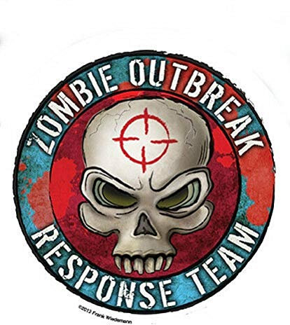 Sticker-Designs 10cm! Klebe-Folie Wetterfest Made-IN-Germany:Evil Zombie Outbreak Response Team Walking Dead Monster Quad C273 UV&Waschanlagenfest Auto-Aufkleber Profi-Qualität