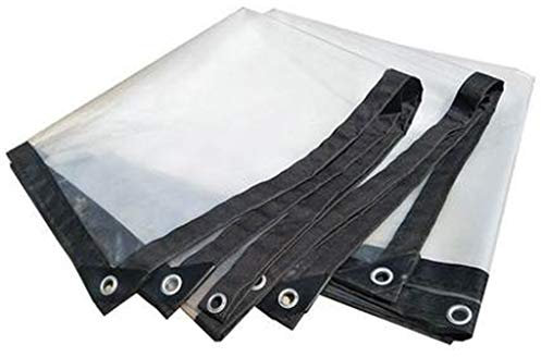 Lona Impermeable Exterior 4x8m, Lona Transparente, Lona PVC por Metros, Lona con Ojales Protector Balcón, Toldo Aislamiento Térmico Prueba Polvo