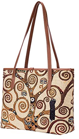 Goebel Schultertasche Gustav Klimt - Der Lebensbaum, aus der Kollektion Artis Orbis, Maße: 38x13x27,67-061-69-1
