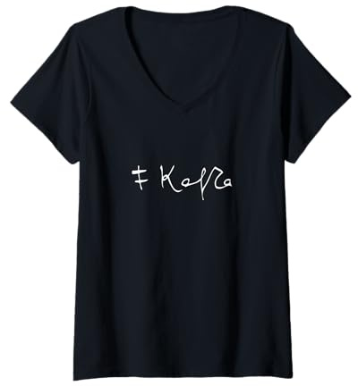 Franz Kafka | Unterschrift | Autogramm T-Shirt mit V-Ausschnitt