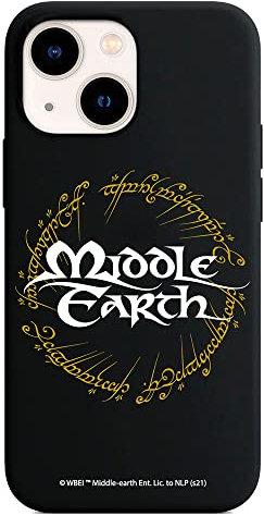 Personalaizer Schutzhülle für iPhone 13 Mini, Motiv LOTR Middle Earth Ring, Schwarz