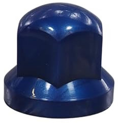 KRAM-TRUCK Lot de 100 capuchons d'écrou de roue courts en plastique pour camions et remorques Largeur de clé 33 mm Très résistant aux rayures pour MAN DAF Scania Mercedes Trucks Remorques Bleu