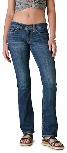 Lucky Brand Women's Mid Rise Sweet Bootcut Jean, Agate, 26W x 30L