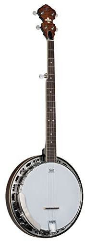 Ortega Guitars Americana Series Banjos – 5-saitiges Banjo, Akustisch – Ahorn und Mahagoni mit Whiskey Burst Finish – Remo Fell (OBJ300-WB)