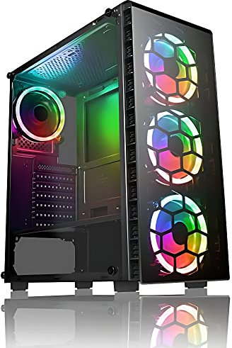 CK | Gaming PC, i5 7th Gen GTX 1080 8GB Graphics Card 32GB 2666 MHz DDR4 3TB HDD + 512GB SSD 650W PSU PC Gaming, Gaming Computer Windows 10 Professional gaming setup (Refurbished) (Raider ATX)