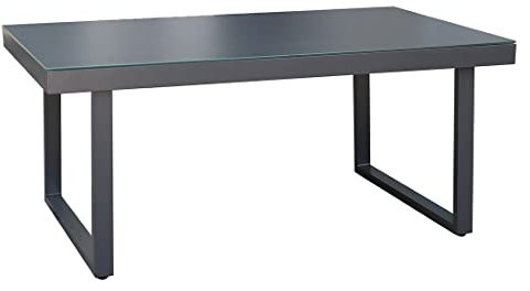 OUTLIV. Alea Gartentisch, 160x90 cm, Aluminium/Keramik in Anthrazit/Grau