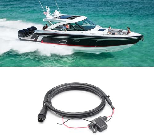 Tefola Cavo di Alimentazione NMEa 2000, Cavo Backbone NMEa 2000 per Cavo di Alimentazione Maschio NMEa 2000 N2K con Fusibile a 5 Pin Lungo 1 M/39,4 Pollici per Cavo per Barche a Vela Garmin Networks