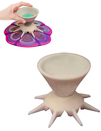 BAOK Split Cups for Paint Pouring, Funnel Split Cups for Acrylic Paint Pouring - with 7 Legs for Pouring Flower Pattern Paint, Reusable Pouring Paint Cup with Funnel Legs for Fluid Art