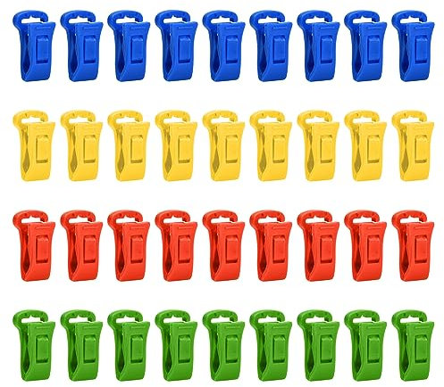 36 Pinces à Chaussettes pour Machine à Laver, Clips à Chaussettes avec Crochets de Suspension, Organisation de Chaussettes pour Machine à Laver, Sèche-Linge, Organisation de Chaussettes