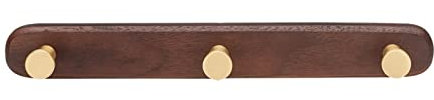 Garderobe Aufhänger Wandhaken for Badezimmer und Küche Nussbaum vergoldete Kleiderständer Multi-Haken for Hut, Robe, Schlüsseltasche, schwere Wandaufhänger Wandgarderobe (Color : 103-3 Hooks)