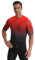 Wulibike Mens Cycling Jersey Top, Full Zip Breathable With Pockets, Red to Black Gradient, Size L