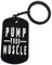 Lauthings Pump Your Muscle Workout Art Keychain Keyring Engraved Steel Tag