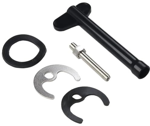 ZYBHMJE 5 Pcs Tap Fixing Fitting Kit Basin Washer Sink Monobloc Mixer Tap Single Hole Washer Sink Tap Fixing Set Tap Faucet Fixing Fitting Kit for Kitchen Basin Sink(Black+Silver)