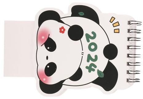TOGEVAL Mini Kalender Panda Motiv Tischkalender Blanko Kalender Für Schreibtisch Monaten Und Wochentage Übersichtlich Dargestellt