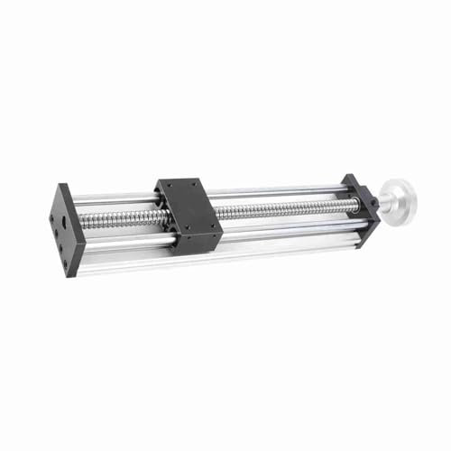 Guida Lineare con Corsa 300 Mm Tavolo Scorrevole Manuale con Vite a Ricircolo di Sfere CNC per Fresatrice con Manovella, capacità di Carico Pesante per Fresatrice CNC,
