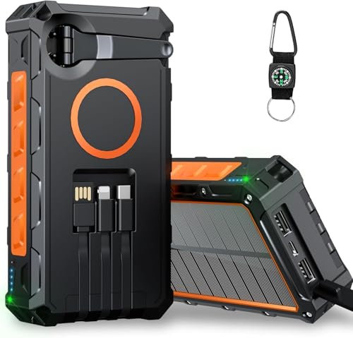 56800mAh &65w Portable Power Bank Battery Pack,6 Charging Ports USB-C Fast Charging Phone Charger, Outdoor Solar Charger with LED Display&Flashlight, for iPhone/Tablet