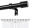 Joydeco Einstellbare Schwarz Gardinenstange Set 76cm-365cm Dekorative Vorhangstange mit Aluminium Endkappe für Duschraum Schlafzimmer Wohnzimmer DEY2A