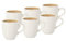Lot de 6 tasses à café | Tasses en céramique avec émail mat de couleur crème | Set pour expresso, coupe, cappuccino, café late, mokka - Pour la maison ou l'hôtellerie (100 ml)