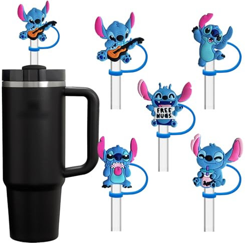 5 Pack Silicone Straw Toppers for Stanley Cup 40 30 oz, Reusable Dust-Proof Straw Cover Cap, Accessories for Water Tumbler
