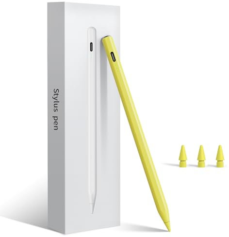 Pencil for iPad 2025-2018, Fast Charge, Palm Rejection, Tilt Sensitivity Stylus Pen for Apple iPad 10th/11th A16 & 9th-6th Generation, Air M2 M3 13/11/5-3rd, Pro M4 13/11/12.9, Mini 7th/6th/5th