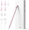 Hastraith Stylus Pen for ipad 2018-2024, ipad Pen with Tilt Sensitivity, Palm Rejection, 13 Minutes Fast Charging, Compatible with Pro 13/12.9/11, Air 3-6, iPad 6-10, Mini 5/6, Pink