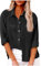 Chemise Lin Femme Chemise Élégante avec Boutons Chemise Lin Femme Manches Longues Chemise De Nuit Femme Longue Hiver Chaud Polaire Tee Shirt Rayé Jaune Et Noir Femme Top sans Bretelle Femme