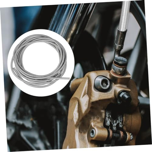 COSMEVIVI Bremsleitungsschutz Edelstahl 4m Länge Für 3/16 Zoll Kraftstoffschläuche Auto Bremsleitungsschutz Flexibel Korrosionsbeständig Schutzrohr Für Fahrzeugtechnik