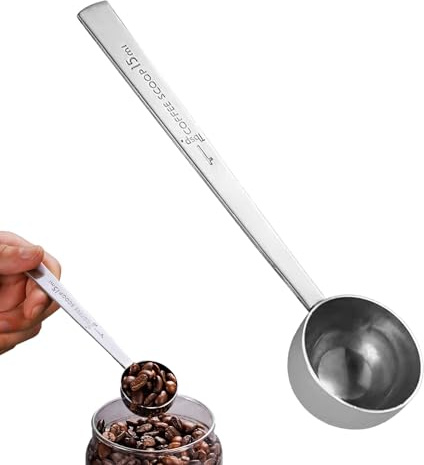 xianshi 1 Stück Kaffeelöffel Portionierer,Kaffeelot,Edelstahl Coffee Scoop,Lang 30g Dosierlöffel,Kaffeemesslöffel,Kaffeeportionierer,Kaffeepulver,Kaffelöffel Löffel,Measuring,Spoon,Zuckerlöffel Kaffee