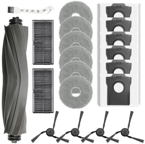Accessoires pour Dreame X40 Ultra Complete/X40 Master/L40 Ultra/Mova P50 Pro Ultra - 1 brosse principale, 6 sacs à poussière, 6 lingettes, 2 filtres HEPA, 4 brosses latérales & 1 brosse de nettoyage