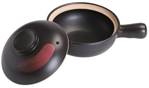 Hemobllo Cocotte en Argile de Poterie Marmite à Soupe avec Couvercle Énergétique Multifonctionnelle pour Maison la Cuisine Quotidienne 1 Pièce
