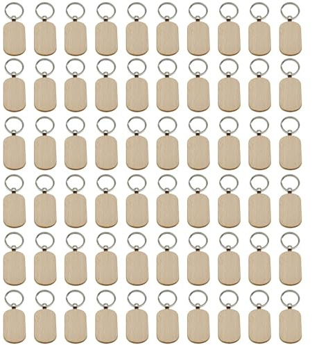 Porte-clés en bois robuste personnalisable avec pendentif en bois, matériel de plage, accessoire portable pour peindre et sculpter