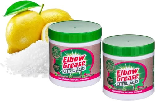 M1SS 2 x Tubs of Elbow Grease Citric Acid Limescale Remover Degreaser Multipurpose Cleaner – 250g