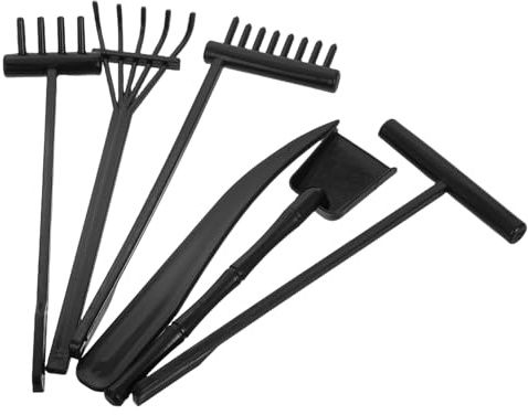Hohopeti Lot De 6 Mini Râteaux à Sable en Plastique Léger pour Jardin Zen, Outils De Lissage, Usage Contemplation Et Décoration Intérieure, Ensemble Compact Polyvalent pour Relaxation Et Création Zen