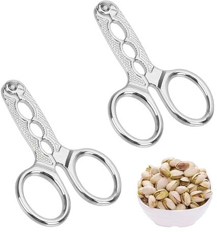 2Pcs Nutcrackers for Nuts, Stainless Steel Nuts Pistachio Sheller Opener Kitchen Tools, Nutcracker Multi-Function Walnut Pine Sheller Opener Nut Crackers, Specialty Tools and Gadgets