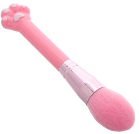 POPETPOP Pinceau Maquillage Forme Patte de Chat Rose Multifonction pour Visage Manche Confortable en Plastique et Nylon, Maquillage Voyages