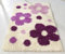 Froschkönig24 Teppich Kinderteppich 120x170cm Spielteppich Blumen Weiß/Lila