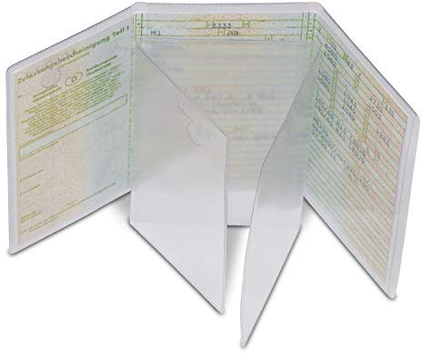 Nekava 2 Stück, Kfz-Schein Hülle perfekte Ausweishülle für Ihren Zulassungsschein. Die transparente Schutzhülle aus hochwertigem PVC schützt Ihren Schein vor Schmutz, Staub und Wasser.