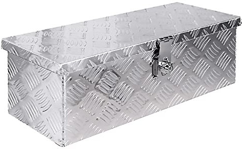 Trucky Truckbox, Deichselbox Aluminium, Anhängerbox 15 Größen, Werkzeugkiste mit Schloss und Schlüssel, stabil und wasserdicht, Boxentyp:D025 (59 x 24 x 18 cm)
