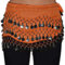 Tanzbekleidung & Accessories Bauchtanz Chiffon Hüfttuch Münzgürtel Bauchtanzgürtel Belly Dance Karneval (ca. 142 Münzen, Orange mit silbernen Münzen)