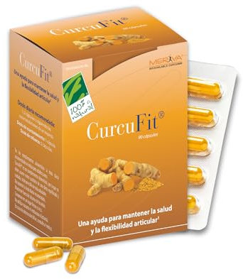 CurcuFit® - 1000 mg Curcumina Meriva® Concentrada -Para 3 Meses- Multiplica x30 la Absorción - Antiinflamatorio Natural - Cúrcuma en Cápsulas - Mejora la Salud Ósea y Articular - 100% Natural