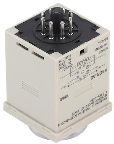 Temporizador Relay H3CR-A8 Rel¨¦ temporizador de retardo 1.2S-300H Rel¨¦ temporizador de control mando mando 8-Pin (Tensi¨®n nominal 100-240VAC 100-125VDC)