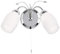Albert Decorative Wall Light – Dimmable Indoor Home Lights - Wall Light With Pull Chord Switch – Led Sconce 40W Twin Wall Lamp – IP44 Rated Hallway Lamp - E14 White Lampshade – Chrome