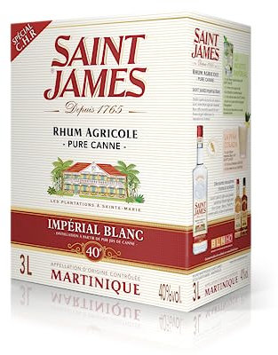 SAINT JAMES - Rhum Blanc Agricole Pure Canne - Bag in Box 3L