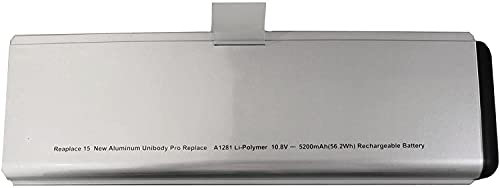 7xinbox 10.8V 5200mAh 56.2Wh A1281 Batería portátil Compatible con Apple MacBook 15 A1286 A1281 2008 Year MB471 MB470 MB772