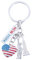 SOIMISS 1pc American Flag Keychains USA Keychain Bag Charms Souvenir Gifts Patriotic Accessories
